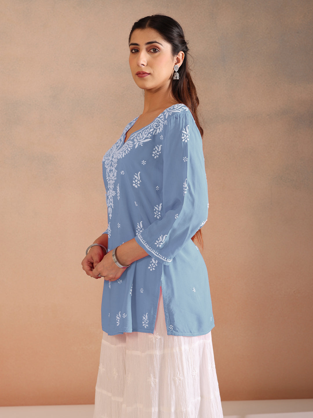 TANAAZ MODAL BLUE TOP